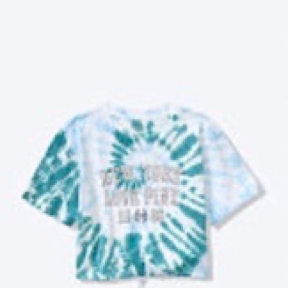 PINK VICTORIA SECRET CROPPED TEE.SIZE MEDIUM - Picture 2 of 4